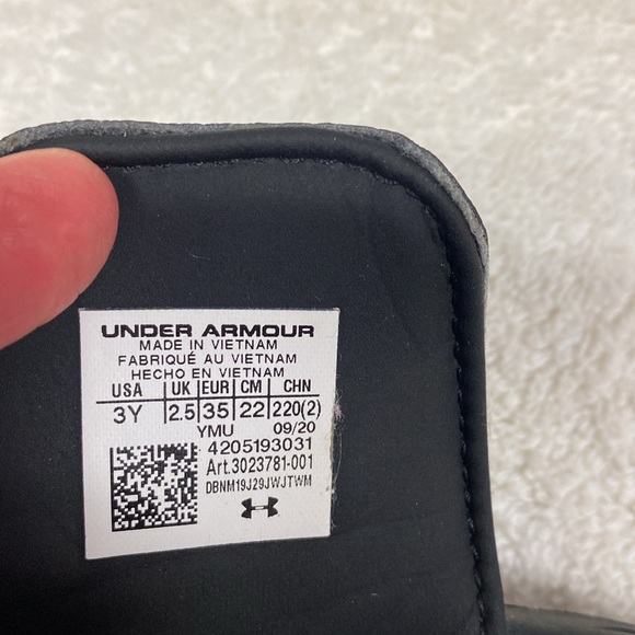 Under Armour mercenary unisex hook and loop slides size 3 - Picture 6 of 6